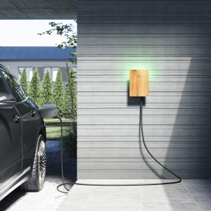 Green Wallbox 2 Pro Slim Oak