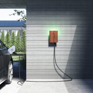Green Wallbox 2 Pro Slim Walnut